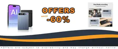 AI Voice Recorder 80GB Memory Meetings Lectures Interviews