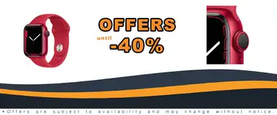 Apple Watch Series 7 GPS 41MM Red Aluminum Case Red Sport Band Renewed