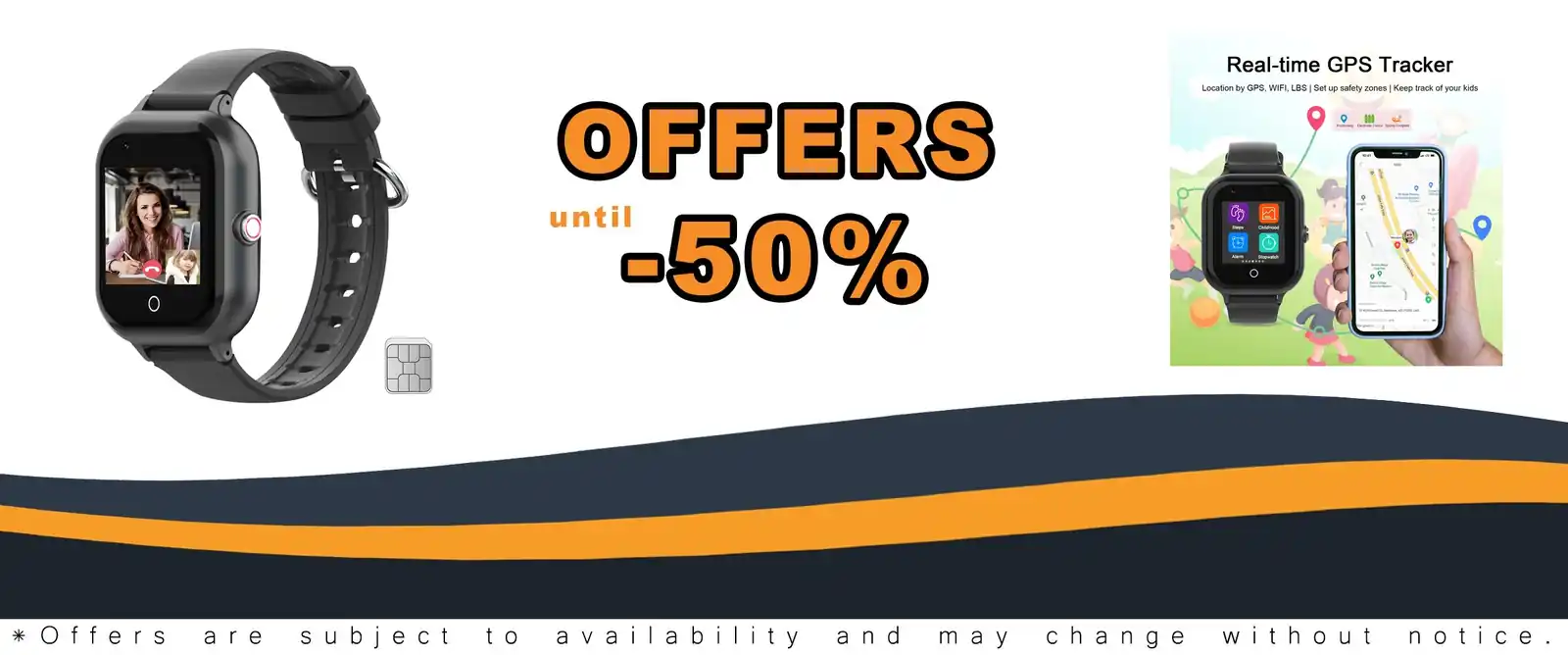 wonlex Kids Smart Watch GPS Tracker Black